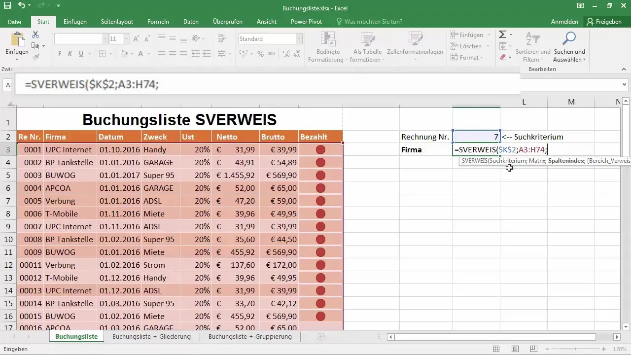 Usa RICERCA.VERT in Excel per la ricerca dei dati
