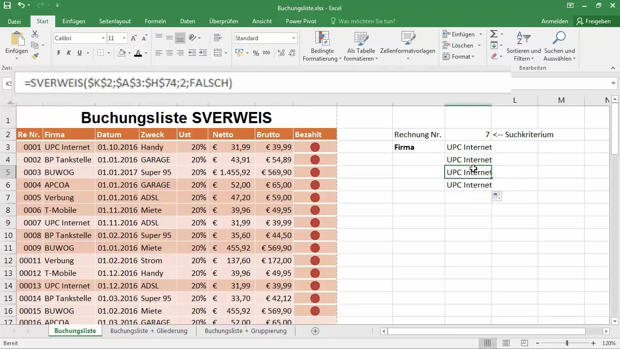 Utilizza RICERCA.VERT in Excel per la ricerca di dati