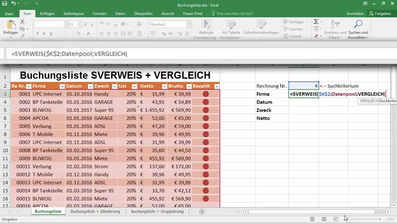 Ricerca SVERWEIS dinamica con CONFRONTA in Excel
