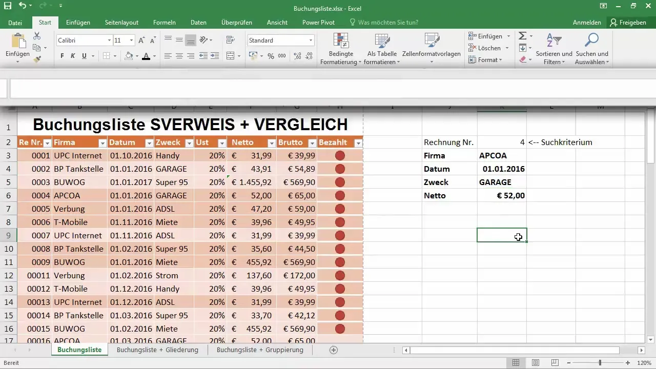 Ricerca VERT con confronto dinamico in Excel