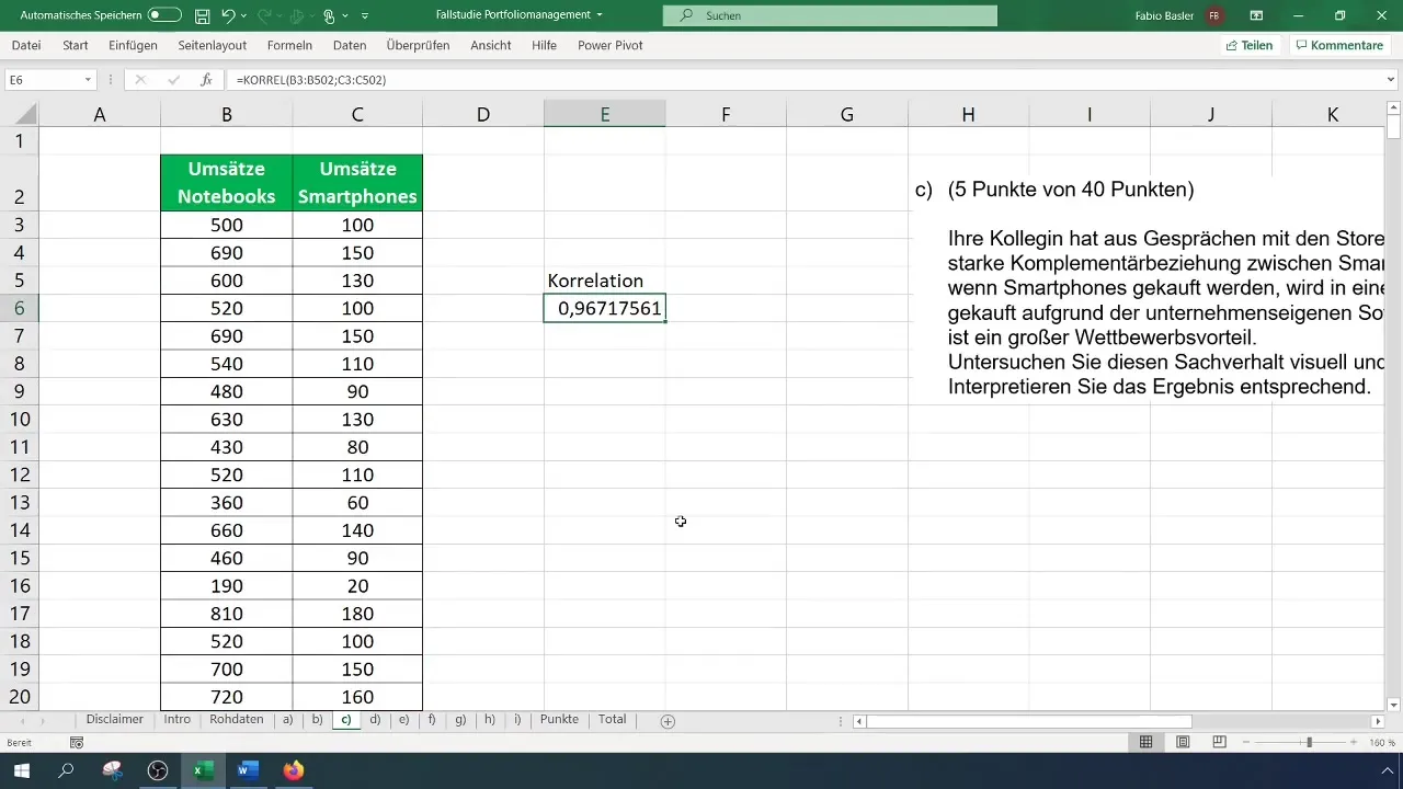 Korrelationsanalyse und Pearson-Koeffizient in Excel