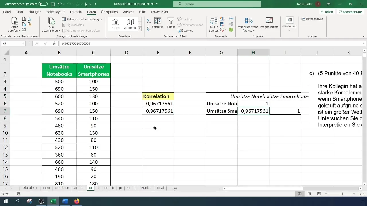 Korrelationsanalyse und Pearson-Koeffizient in Excel