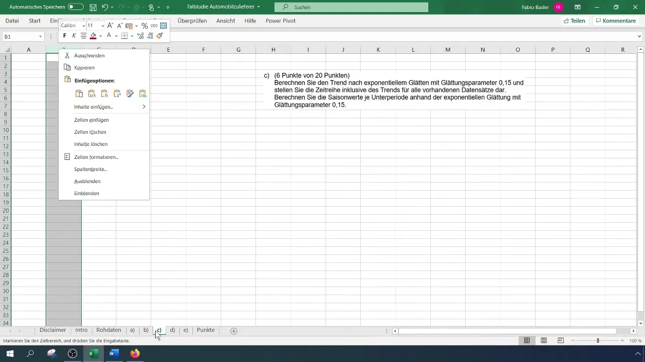 Suavizar tendencias de detección exponencialmente en Excel