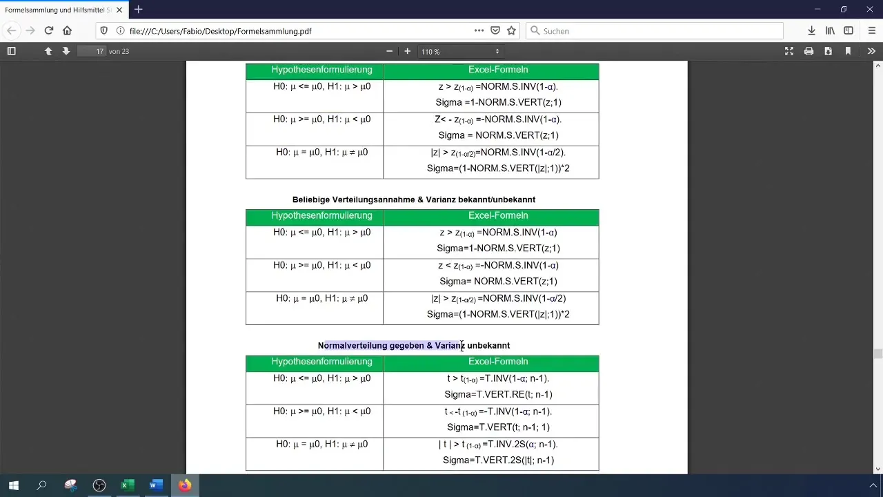 Exitosa prueba de una sola muestra del valor esperado en Excel