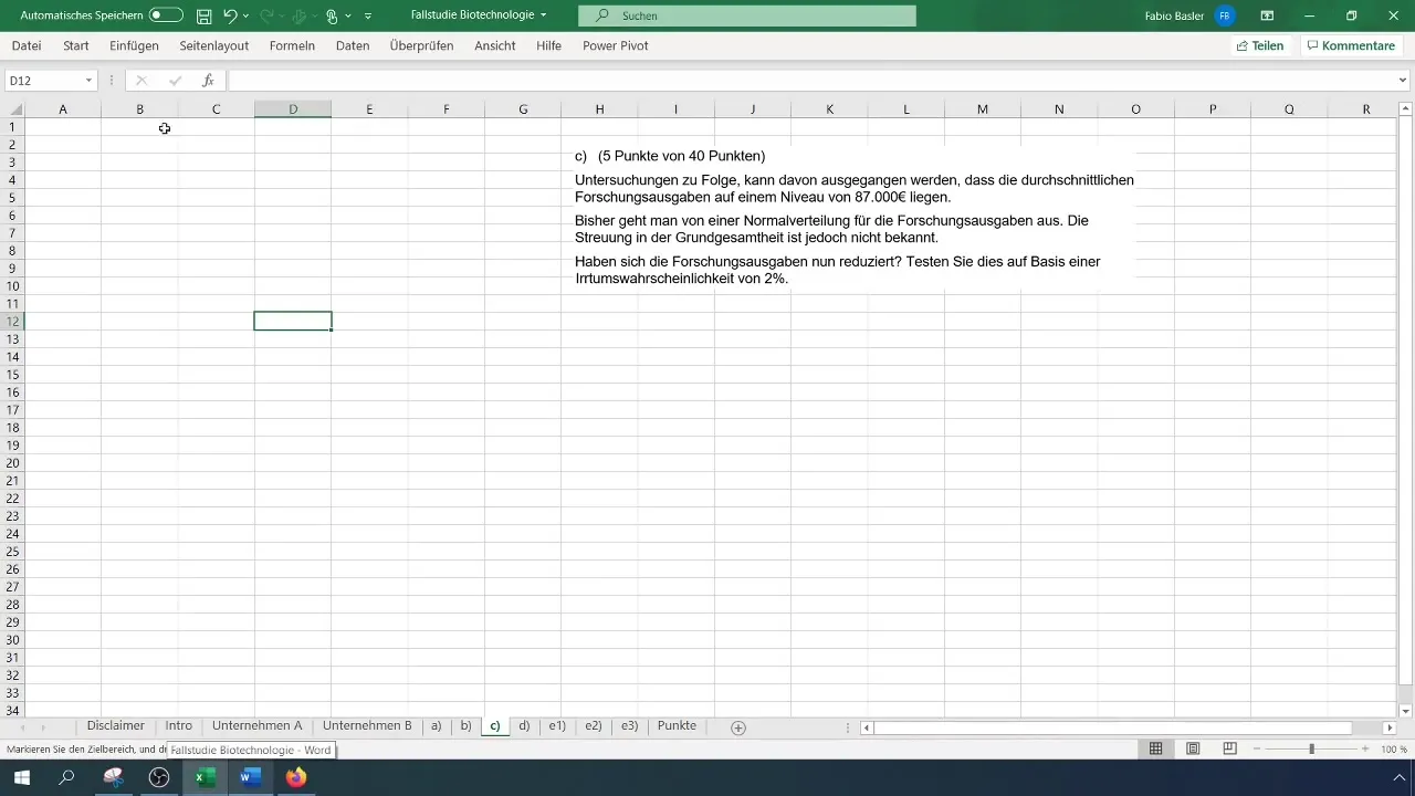 Prueba de SP para el valor esperado en Excel