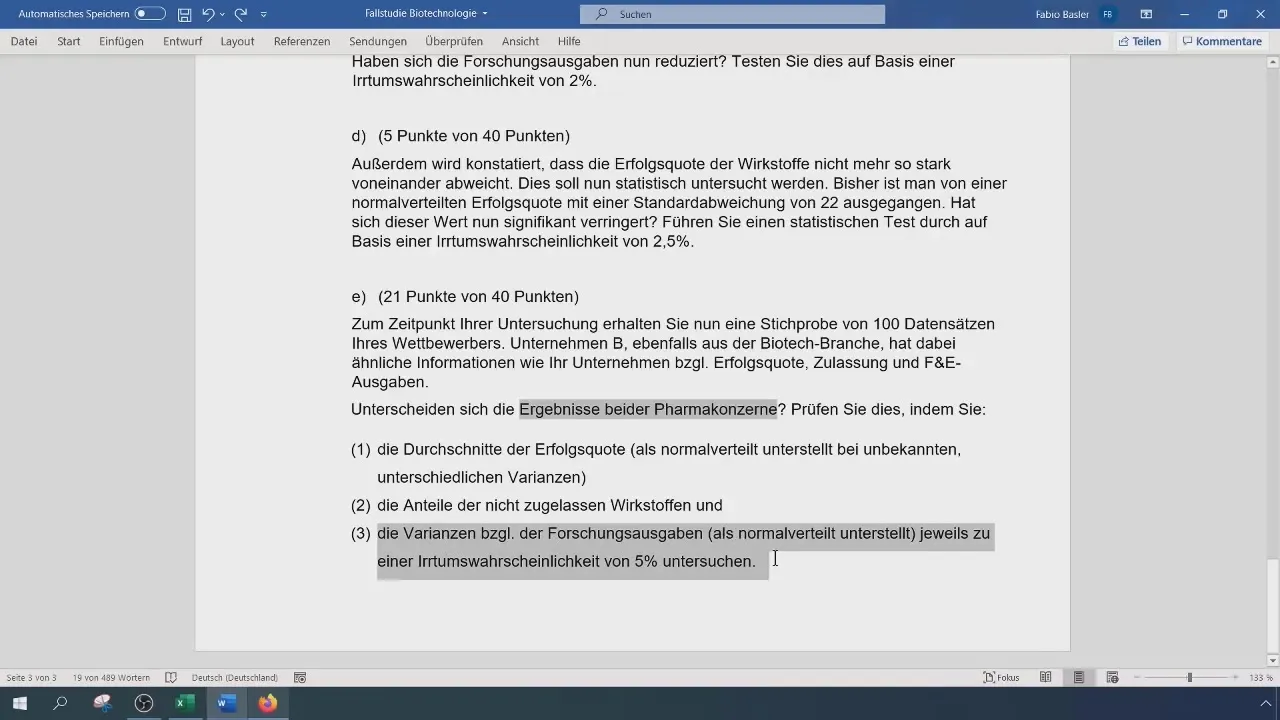 Zweistichproben-F-Test in Excel für Variablenvergleich