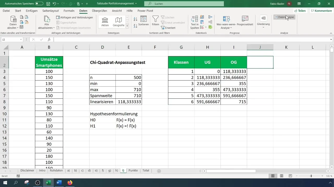 Testul de ajustare Chi-pătrat pentru distribuția normală cu Excel