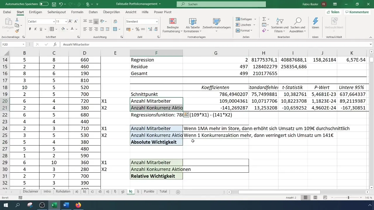 Analisi di regressione in Excel per le previsioni di fatturato