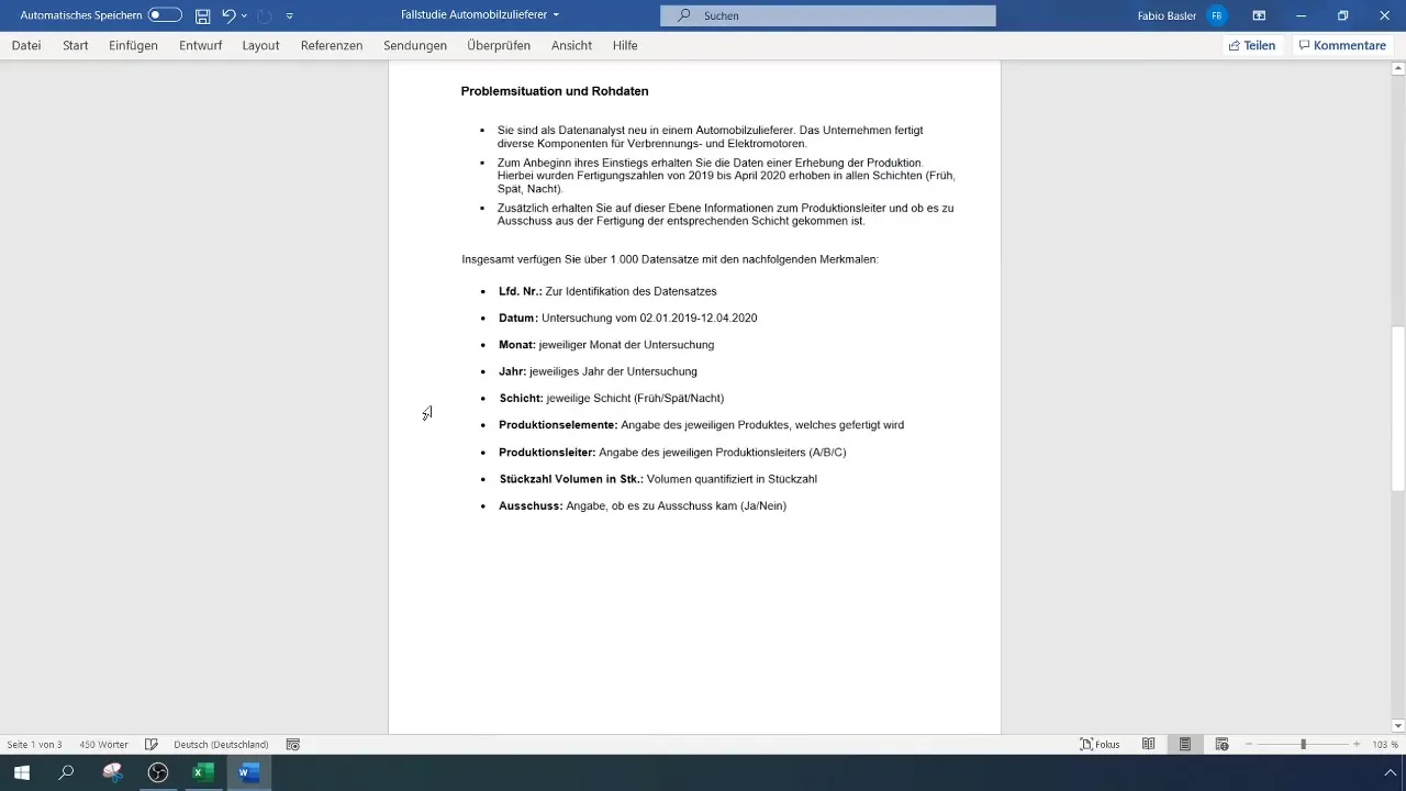Case study av produksjonsanalyse i bildedelindustrien