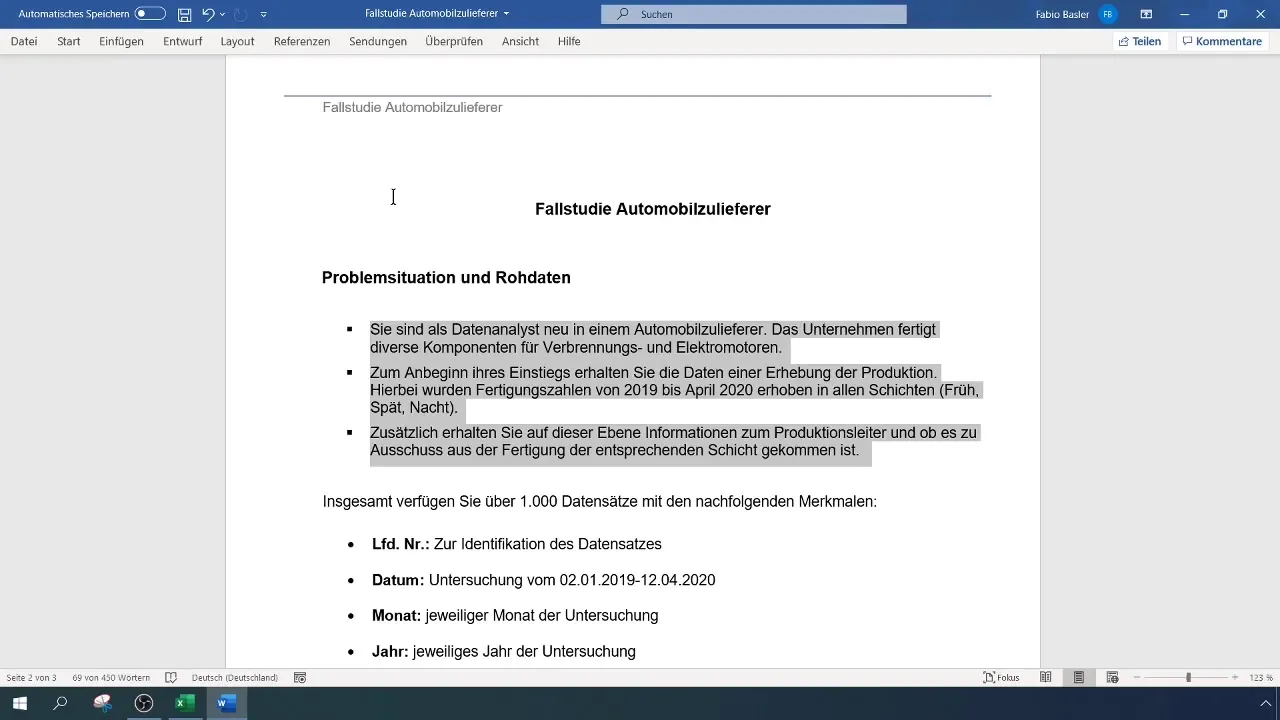 Case study om produksjonsanalyse i bildelprodusenten