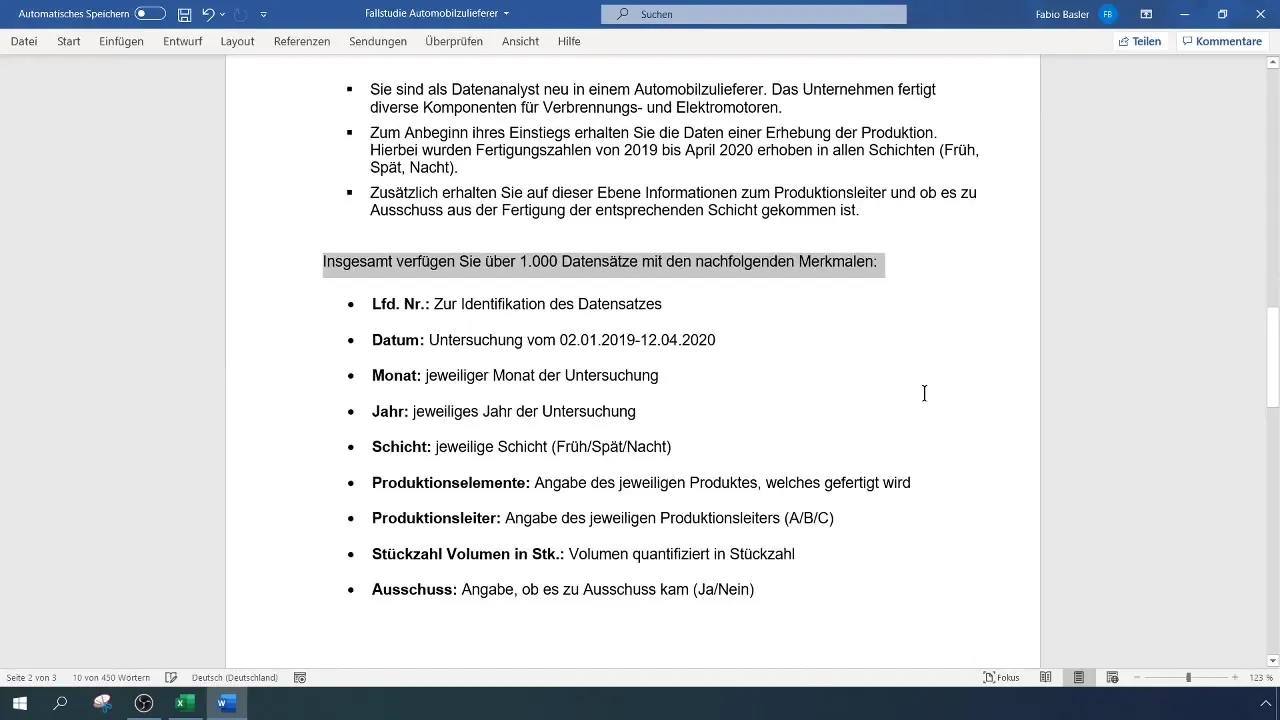 Case study av produksjonsanalyse i biltilsmateraksjonen