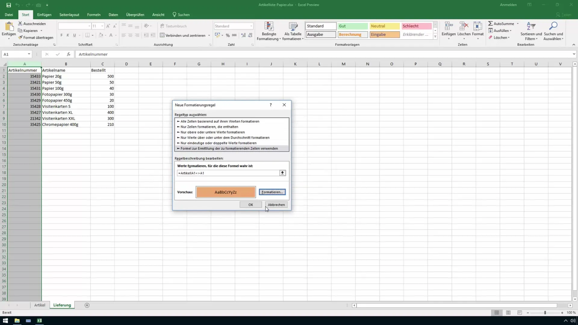 Comparación eficiente de dos hojas de Excel