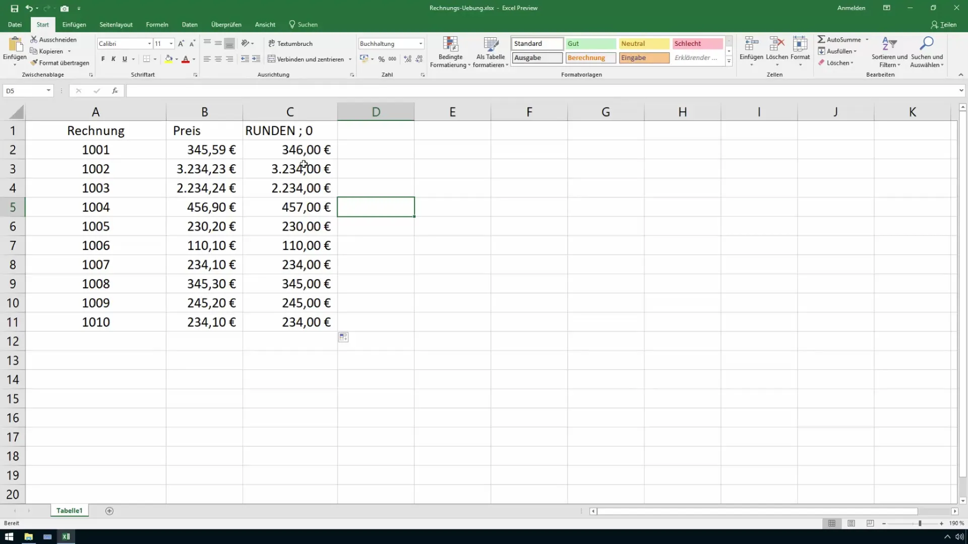 Redondeo comercial en Excel hecho fácil