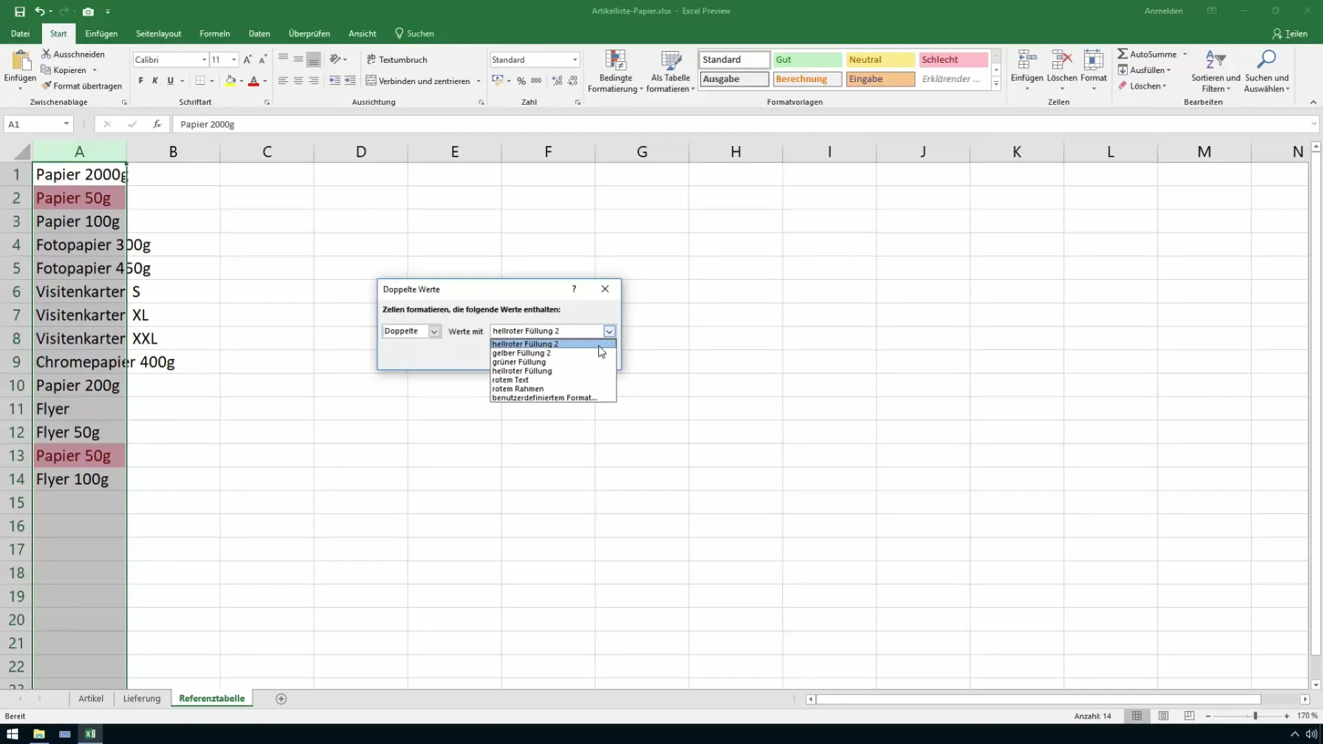 Detectar y resaltar valores duplicados en Excel