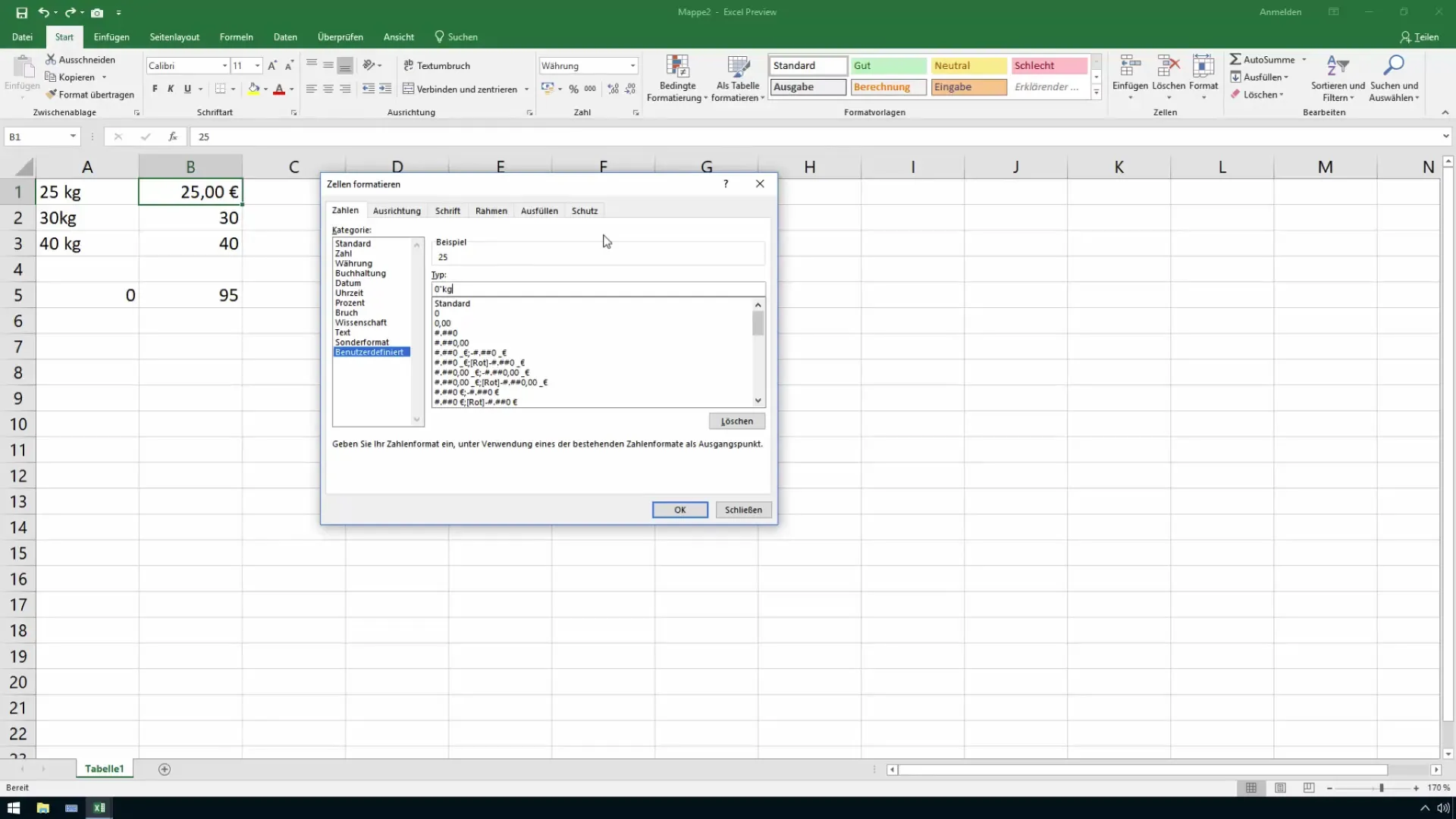 Utilizar correctamente las unidades de medida en Excel