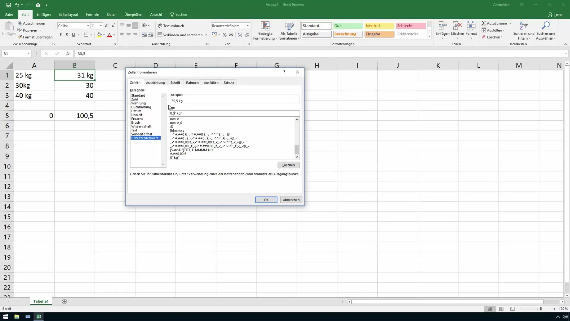 Utilizar correctamente las unidades de medida en Excel