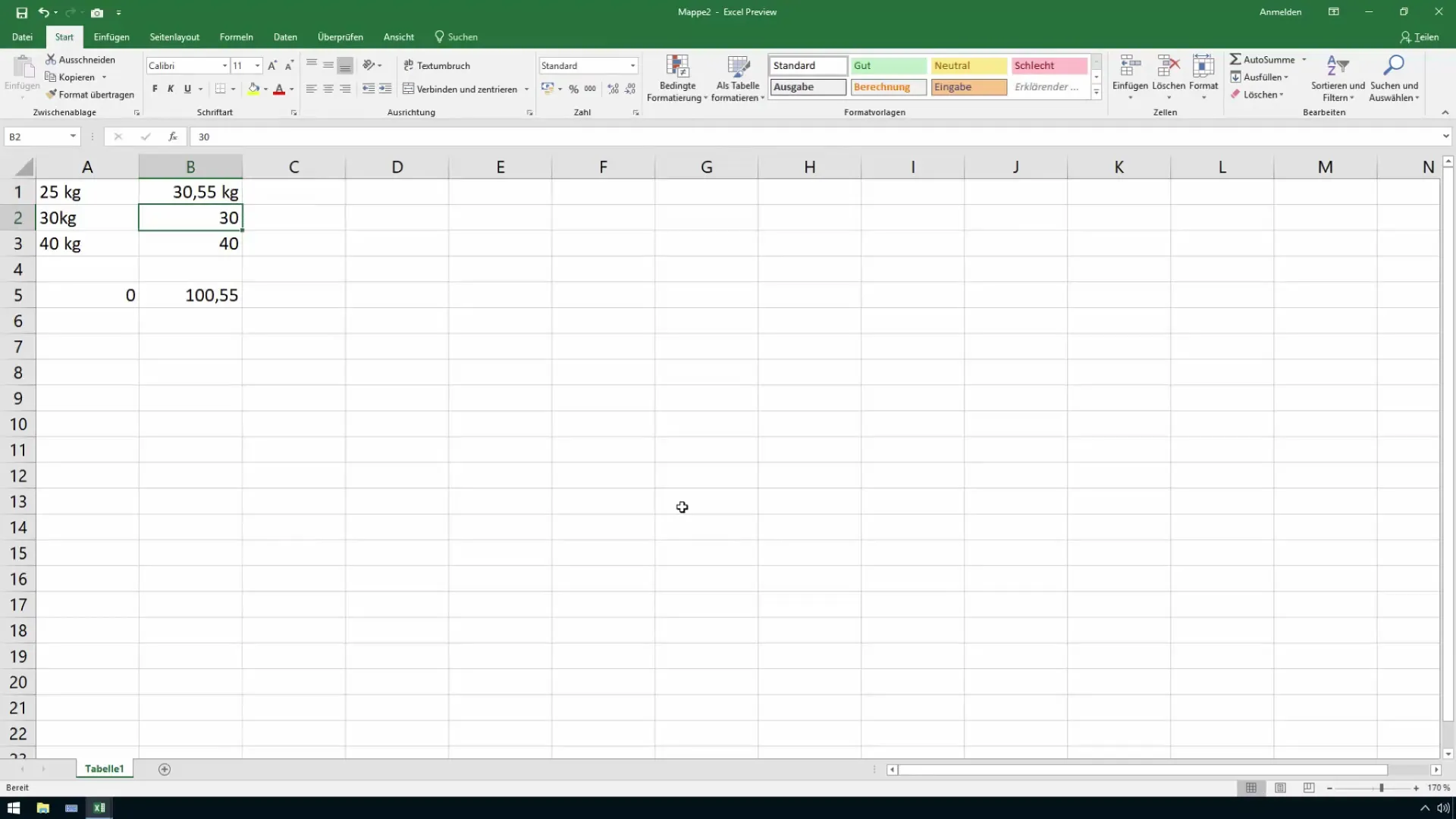 Utilizar las unidades de medida en Excel correctamente