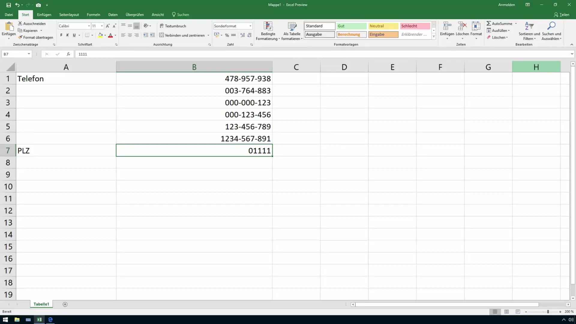 Agrega ceros iniciales a los números en Excel