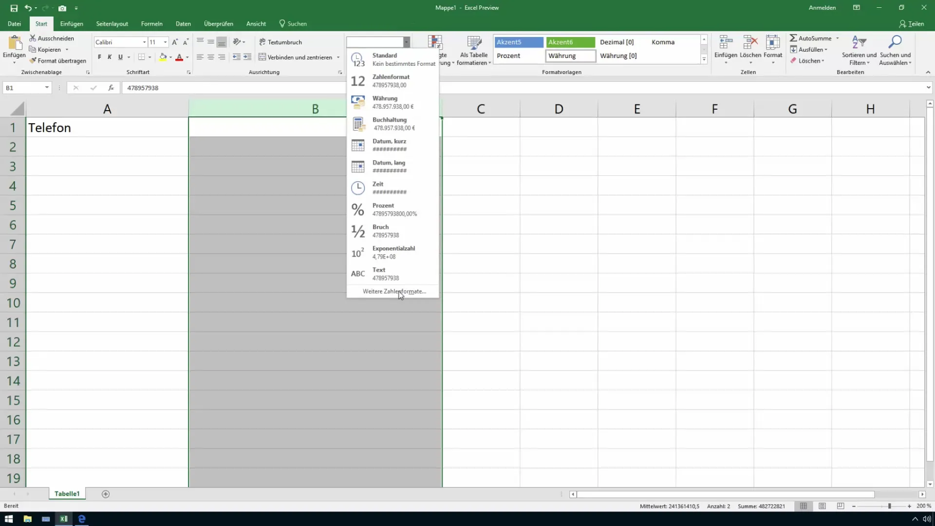 Añade ceros delante de los números en Excel