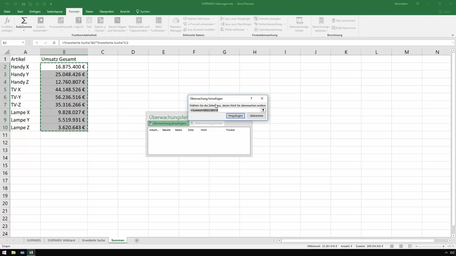 Supervisión de cambios en Excel: Trabajar de manera eficiente con la ventana de supervisión