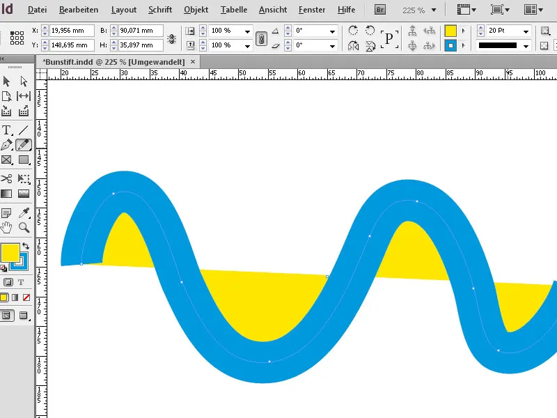Τα εργαλεία χρωματιστού μολυβιού στο InDesign