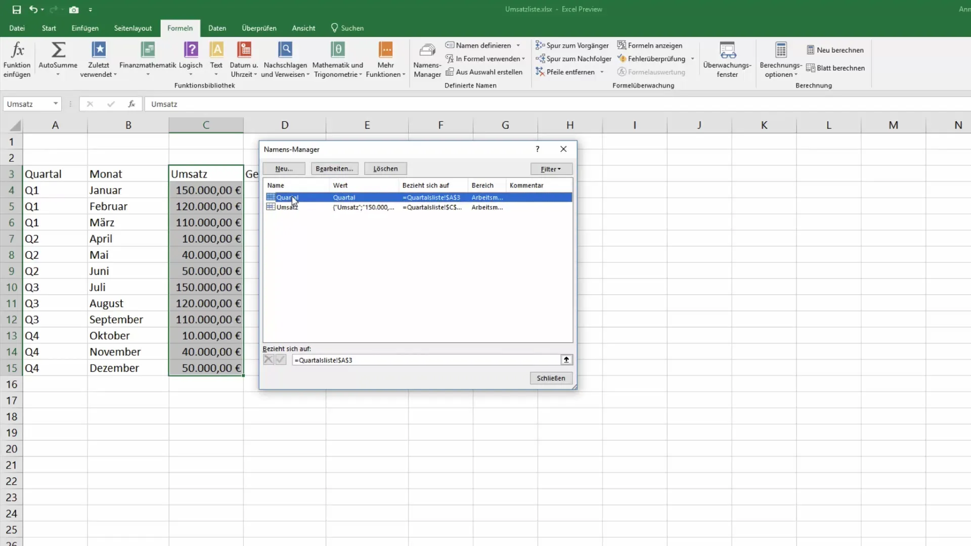 Utilizar nombres de celdas en Excel para una mejor organización