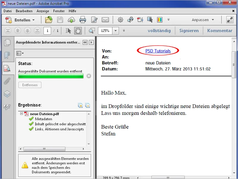 Schwärzen und bereinigen von PDF-Dateien mit Acrobat