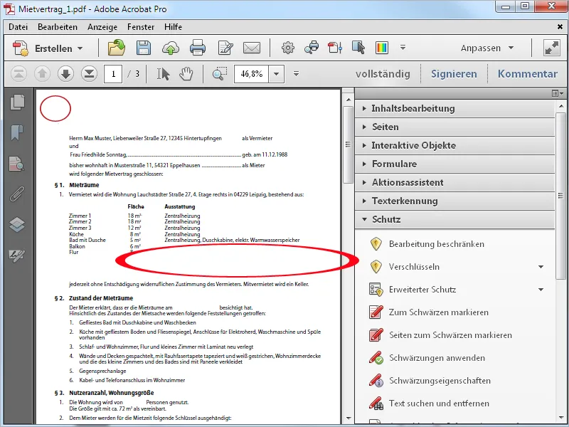 Schwärzen und bereinigen von PDF-Dateien mit Acrobat