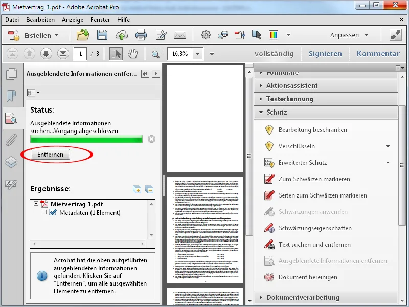 Schwärzen und bereinigen von PDF-Dateien mit Acrobat