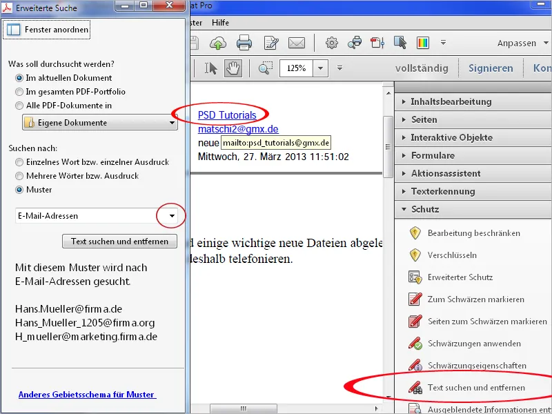 Schwärzen und bereinigen von PDF-Dateien mit Acrobat