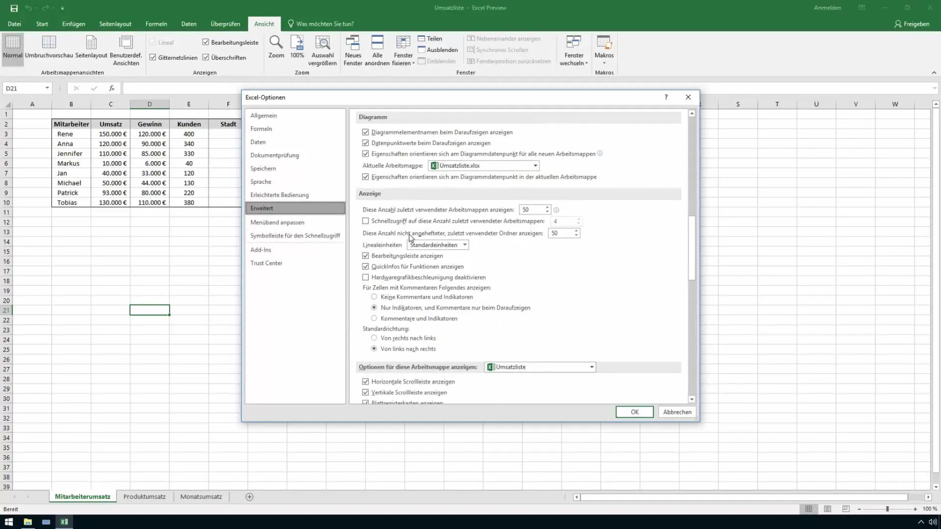 Creare linee di griglia colorate in Excel