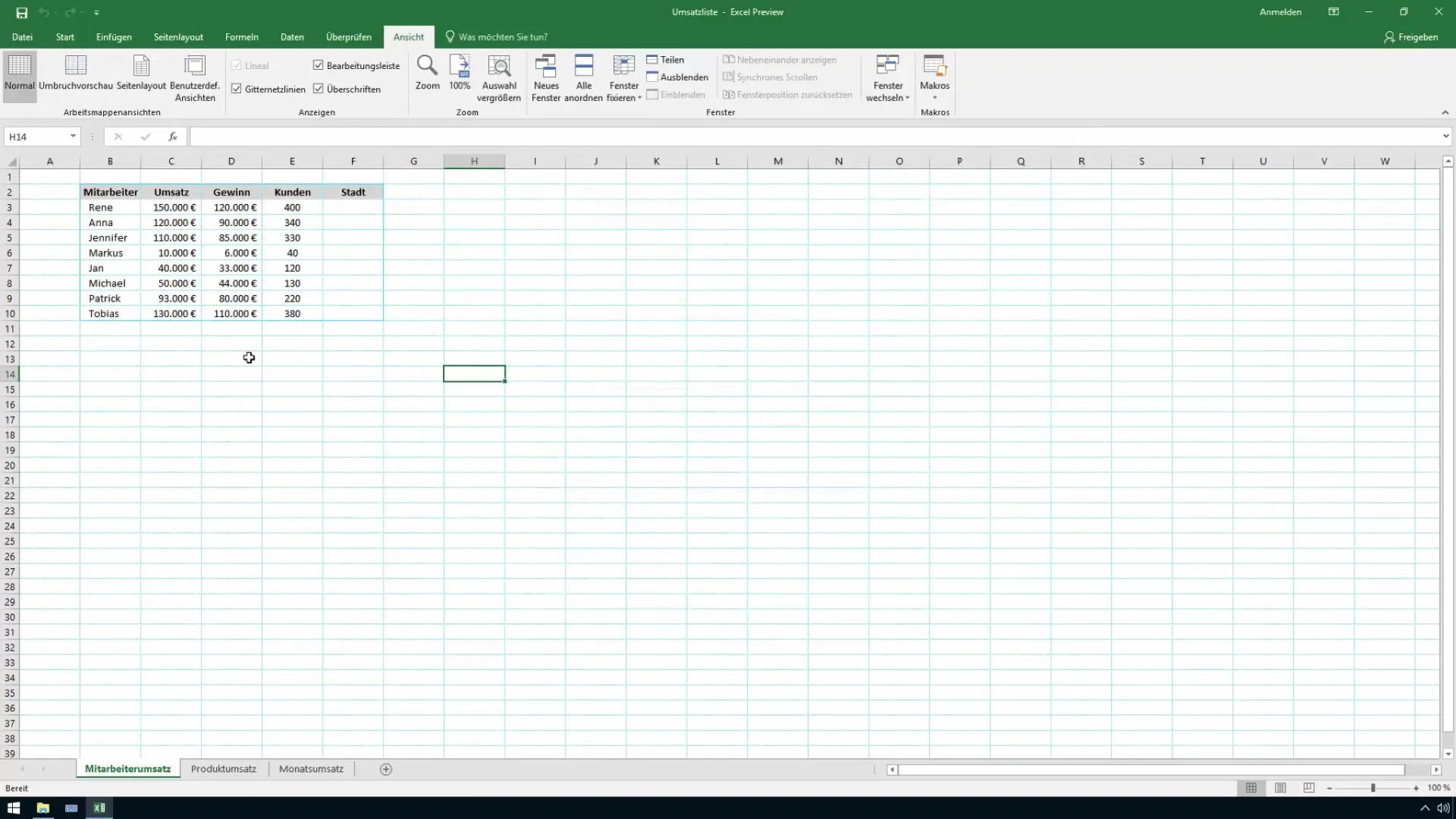 Creare linee di griglia colorate in Excel