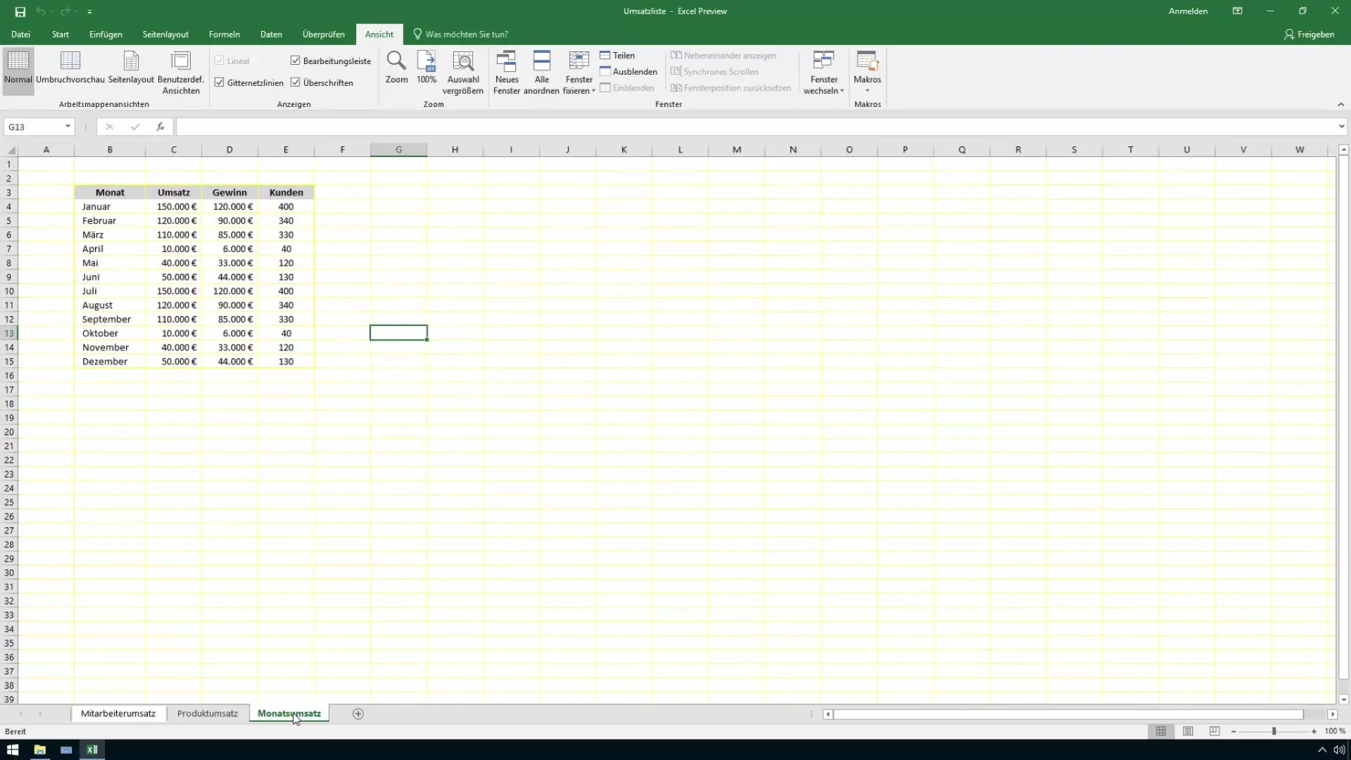 Creare linee di griglia colorate in Excel
