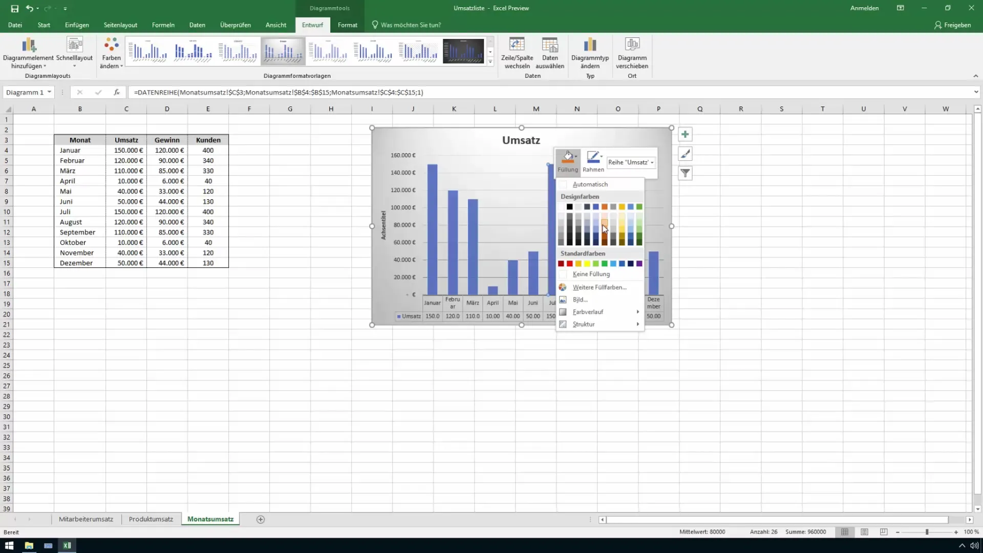 Efficienti modelli di diagramma riutilizzabili in Excel