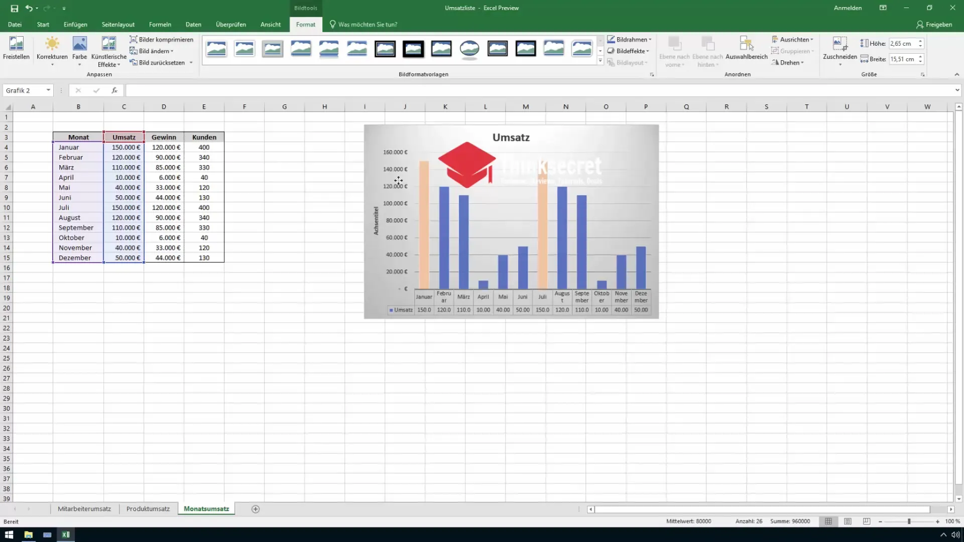 Efficienti modelli di diagrammi riutilizzabili in Excel