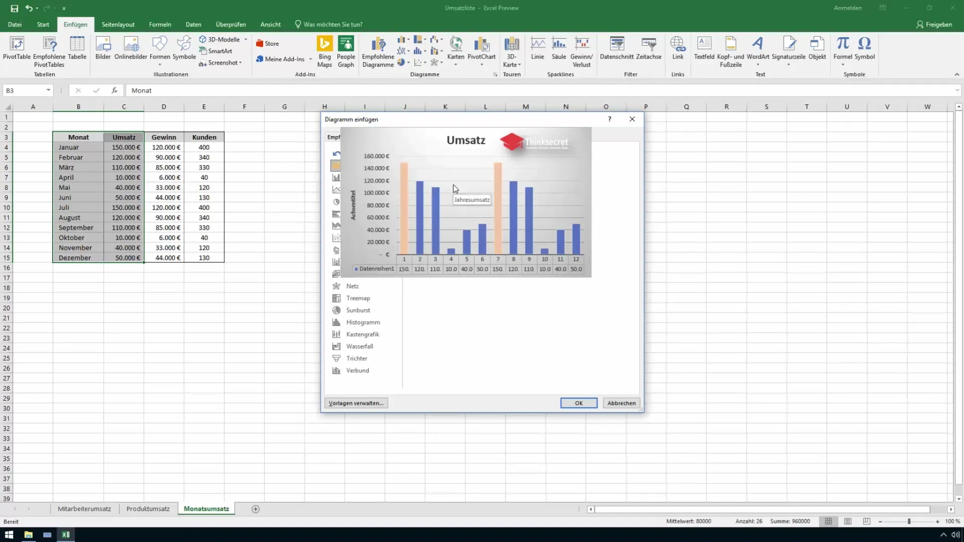 Efficienti modelli di diagrammi riutilizzabili in Excel