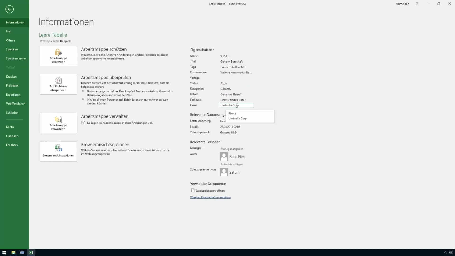 Attenzione ai metadati nei file Excel: gestione sicura