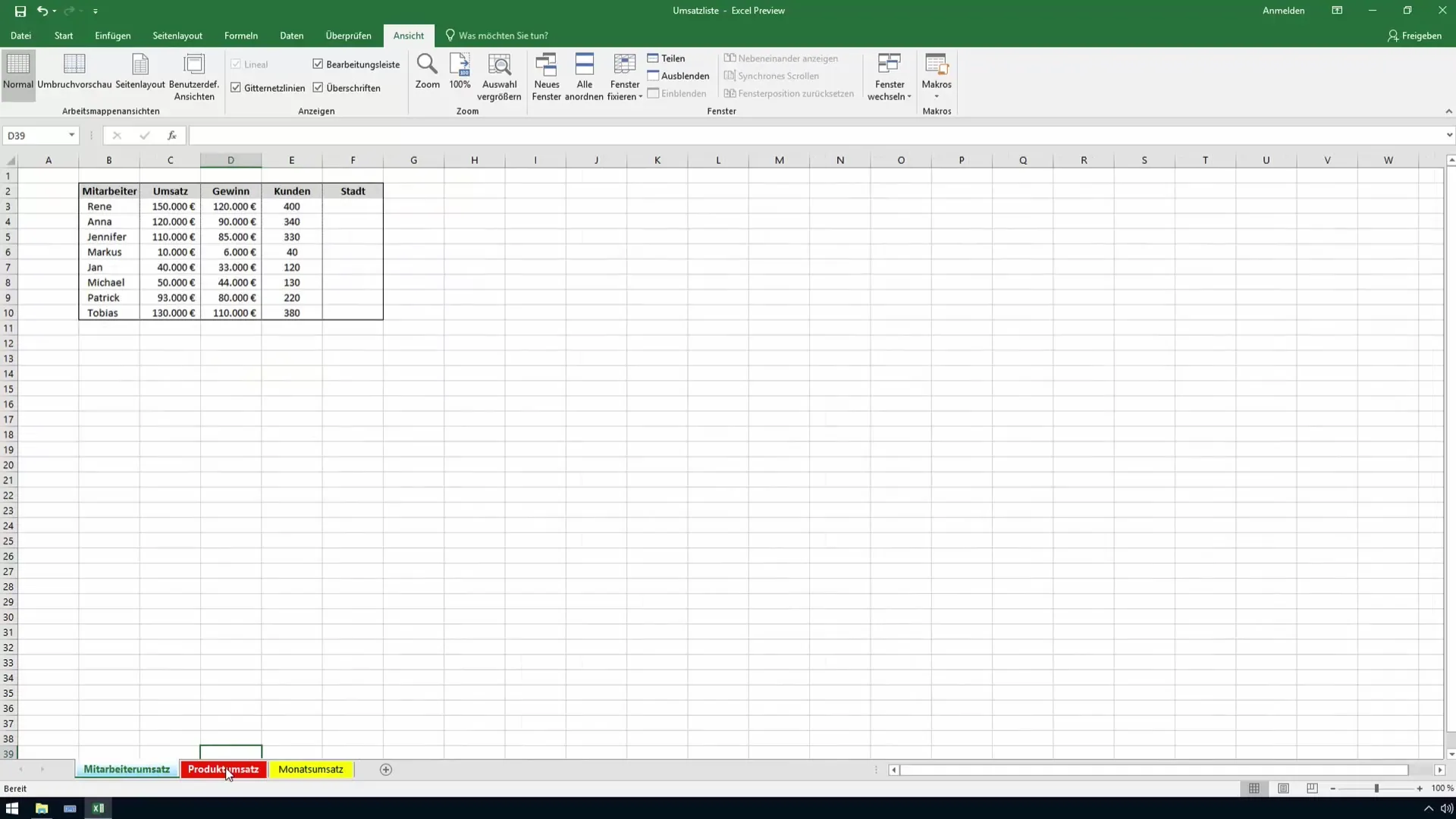 Modificare i colori nelle tabelle di Excel