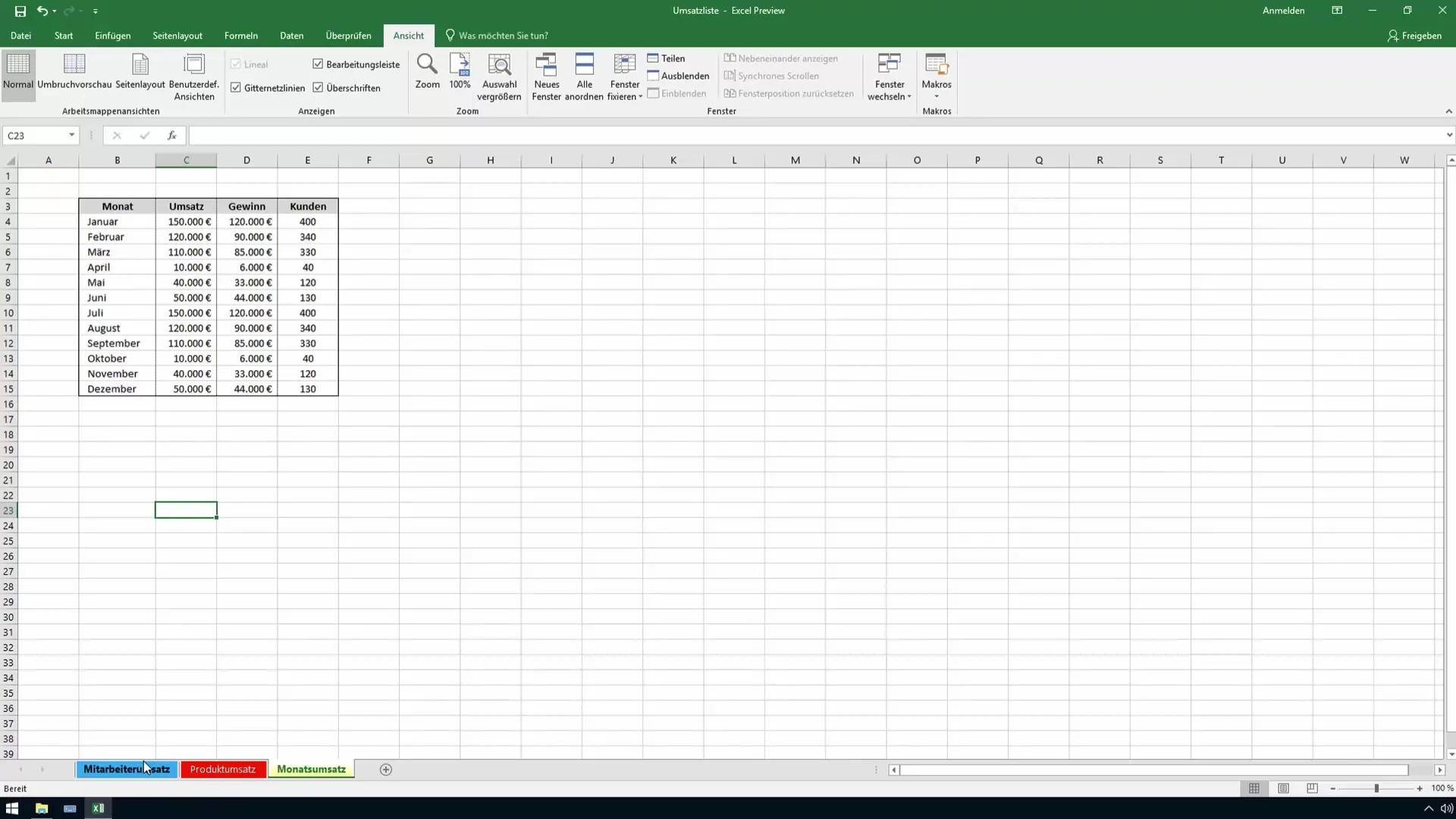 Modificare i colori nelle tabelle di Excel
