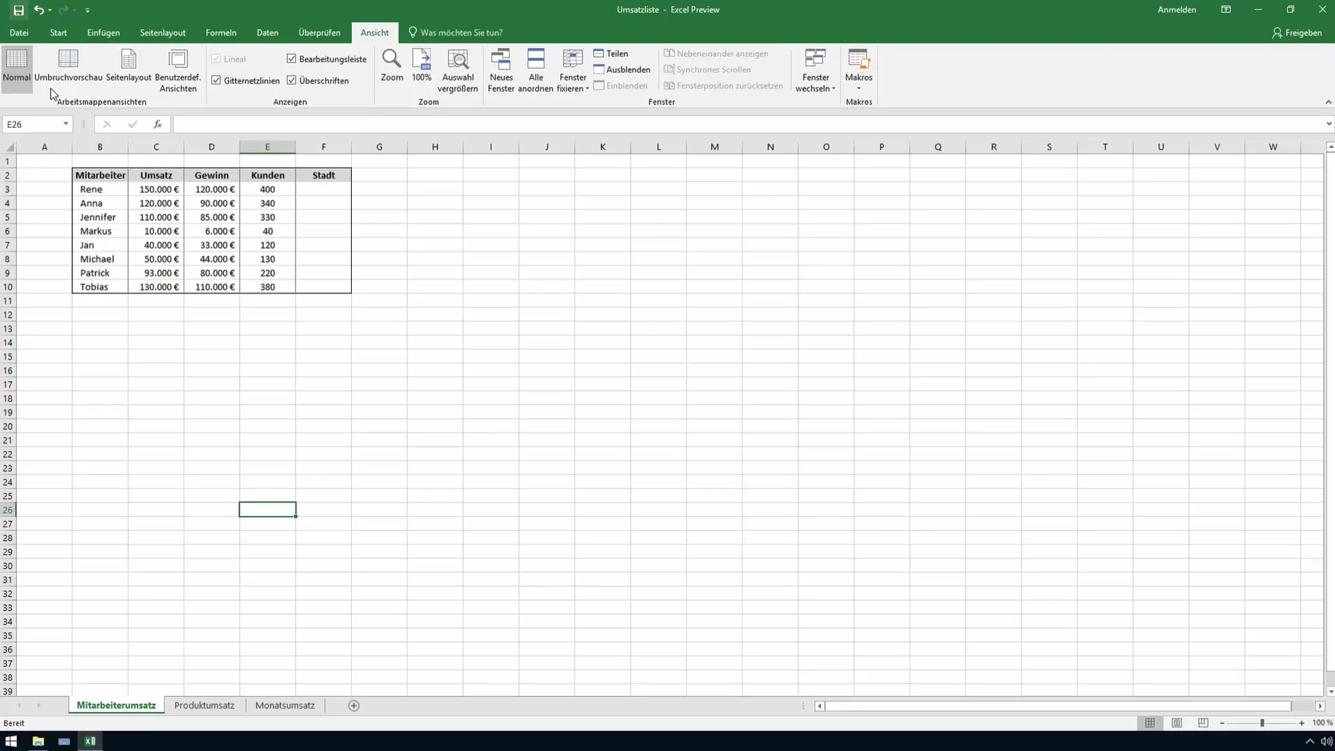 Modificare i colori nelle tabelle di Excel
