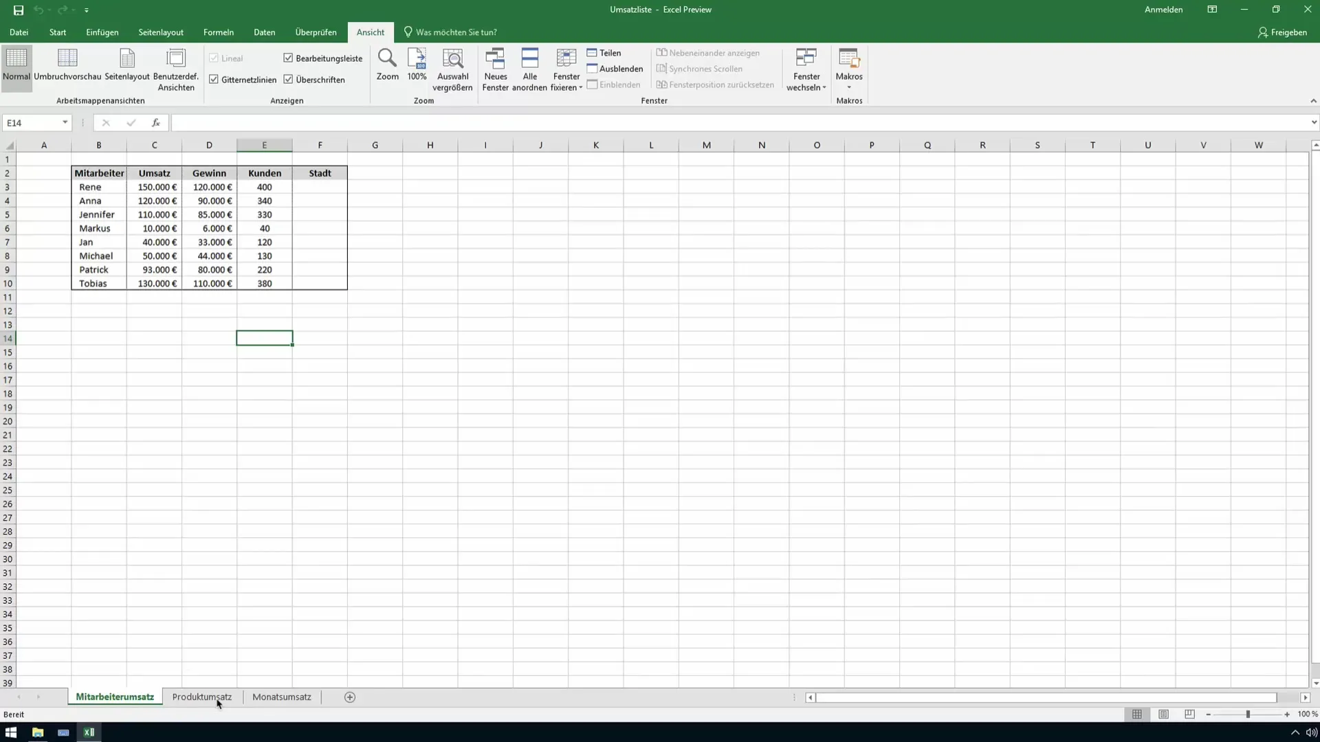 Modificare i colori nei fogli di calcolo di Excel