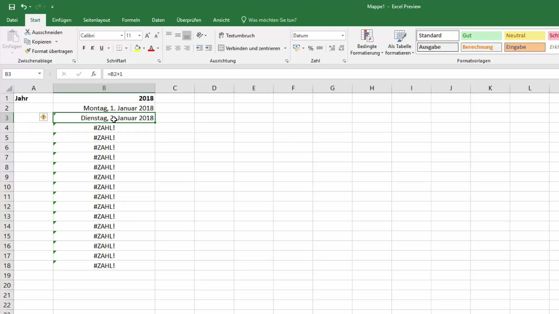 Calendar anual în Excel – Flexibil și ușor de creat