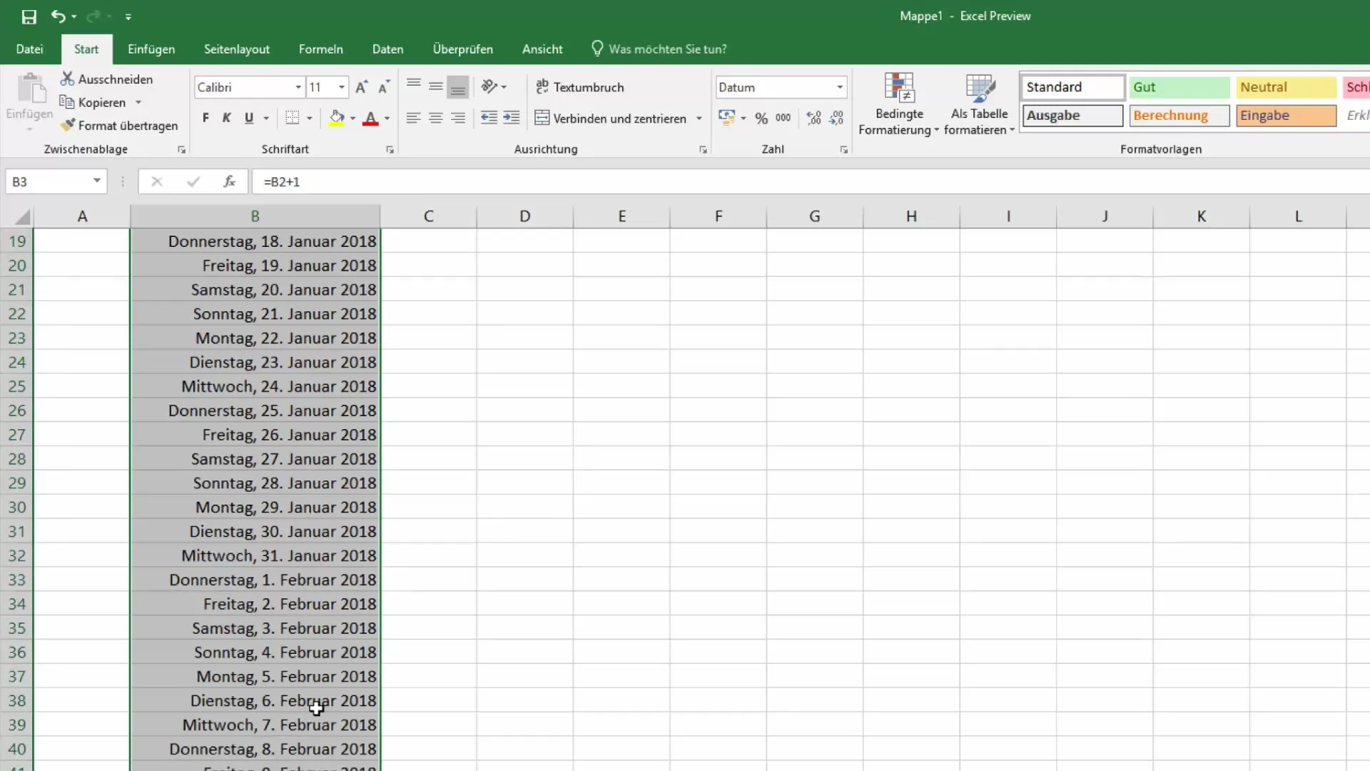 Calendar anual în Excel - Flexibil și ușor de creat