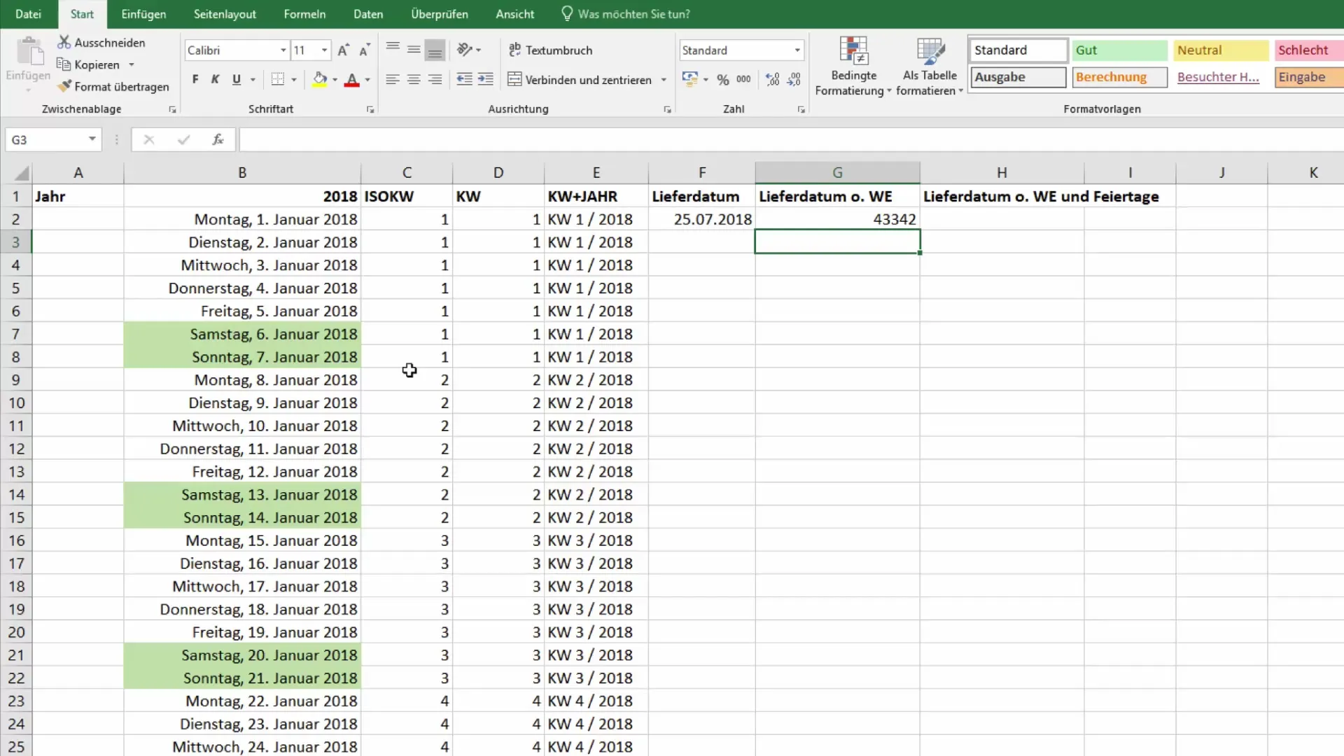Excel-Kalenderfunktion: Zukünftiges Datum effektiv berechnen