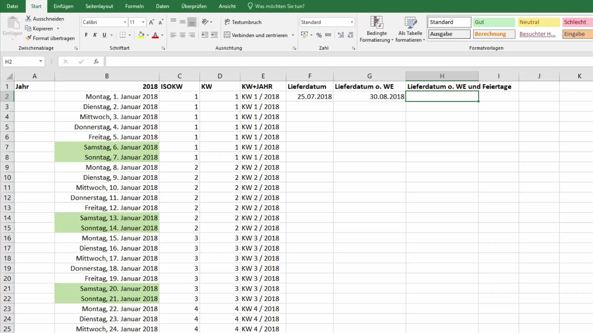 Excel-Kalenderfunktion: Zukünftiges Datum effektiv berechnen