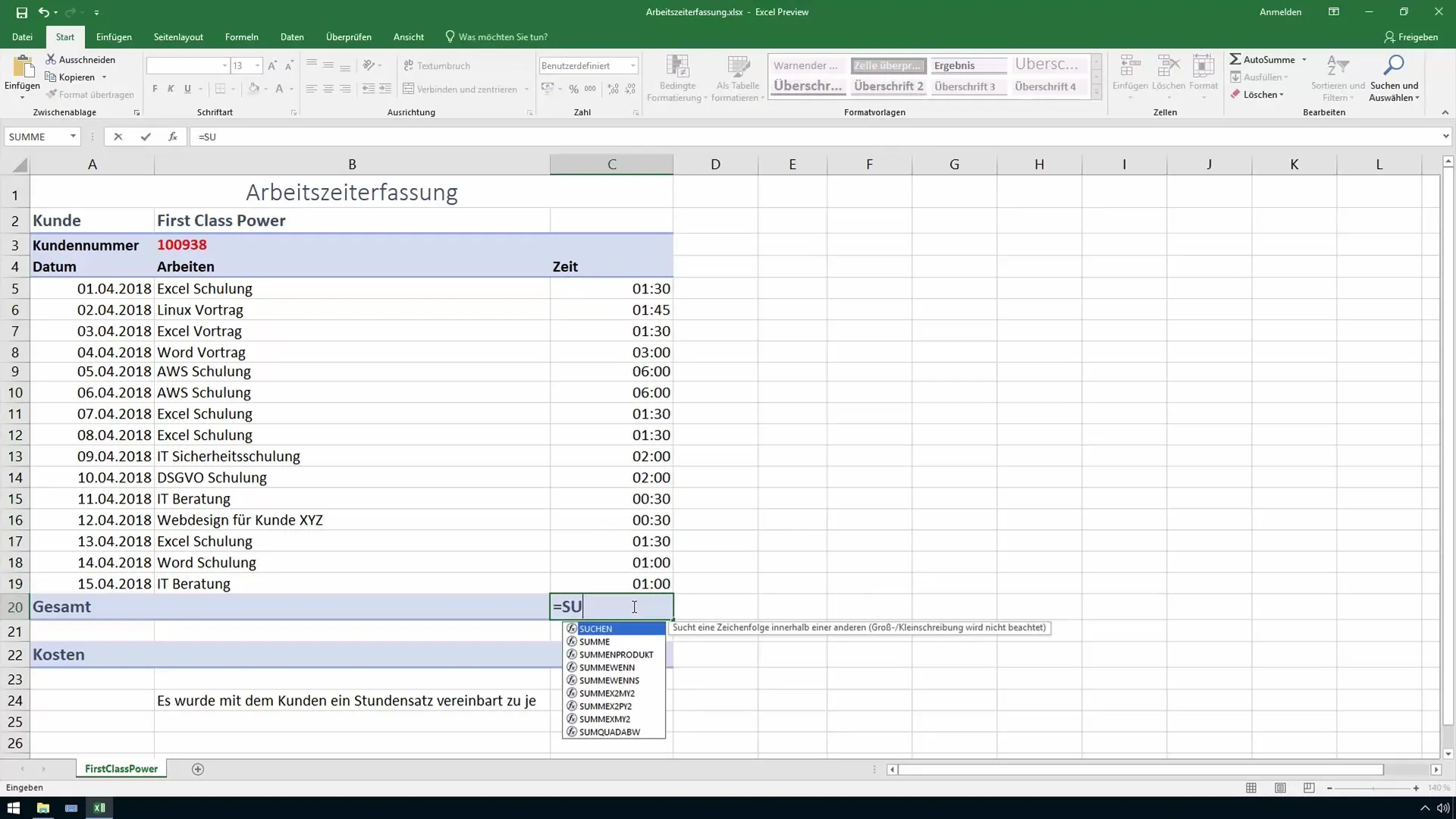 Control de horario laboral en Excel - Sumar correctamente las horas