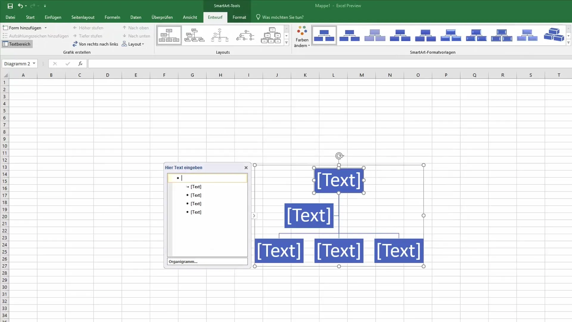 Vytvorte organizačnú štruktúru v programe Excel - Efektívna metóda s SmartArt