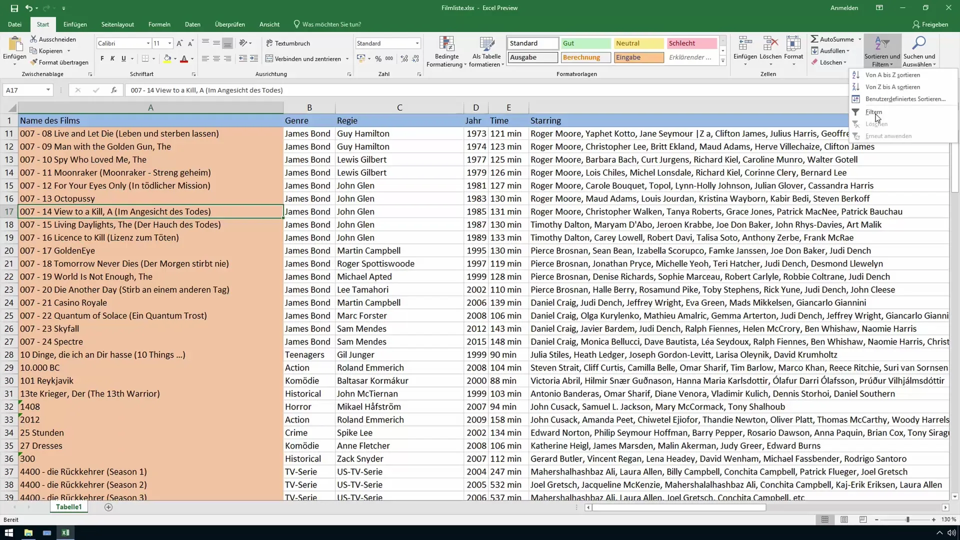 Filtrare e ordinare i dati in Excel in modo efficace