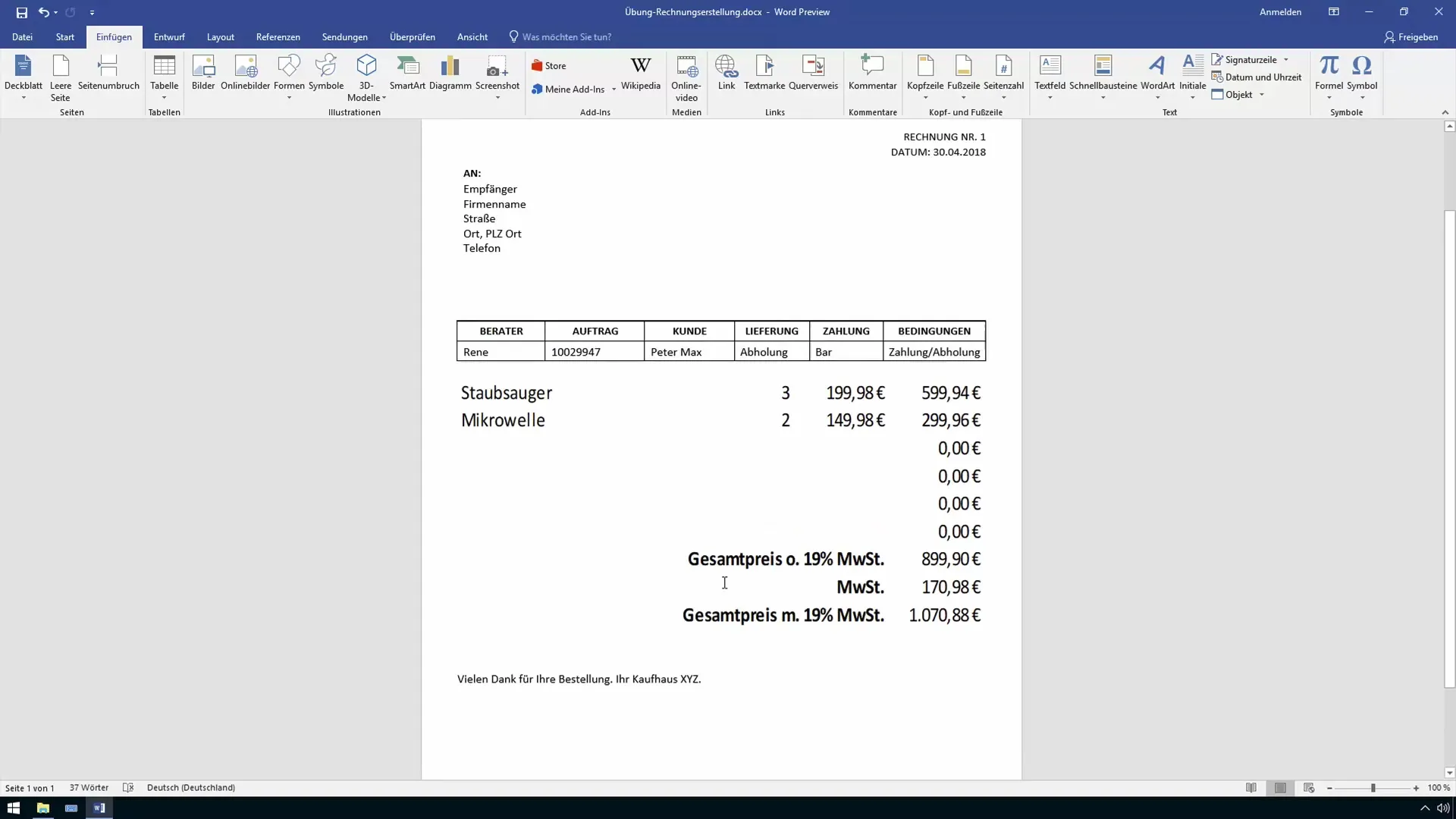 Excel-tabellen effectief insluiten in Word-documenten