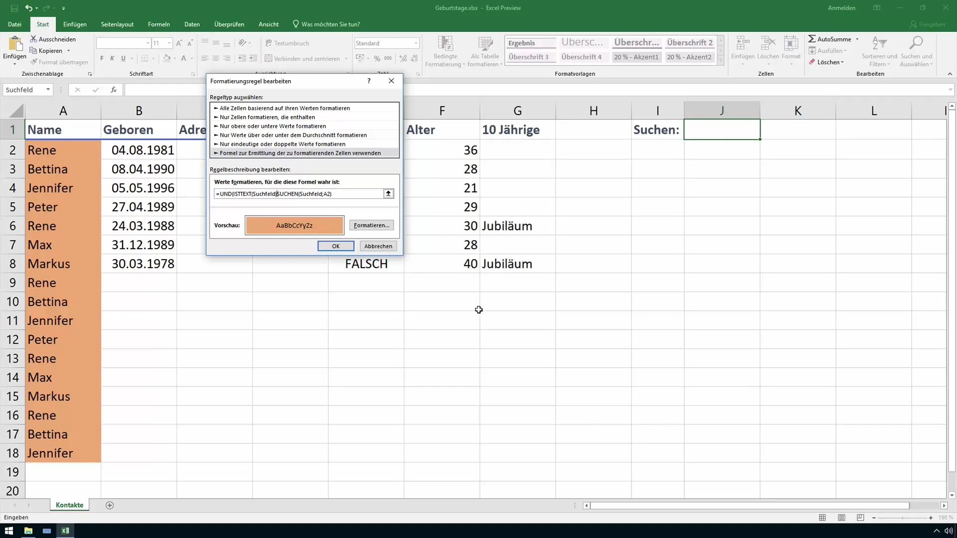 Interazione in Excel: utilizzare efficientemente il campo di ricerca